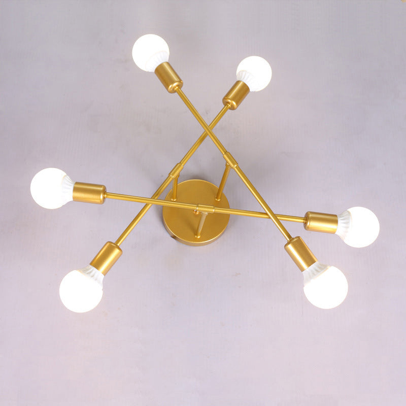 Blootgestelde lamp Semi-inbouw kroonluchter Industrieel Metaal Semi-inbouwlicht