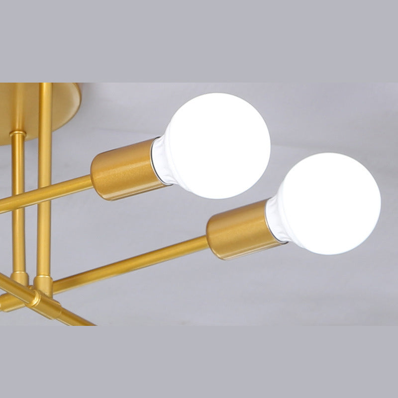 Blootgestelde lamp Semi-inbouw kroonluchter Industrieel Metaal Semi-inbouwlicht