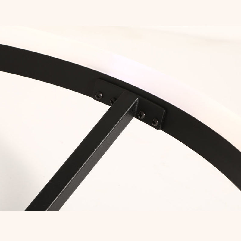 Minimalisme Cirkel LED-plafondlamp Eigentijdse stijl Acryl Semi-inbouwlamp voor slaapkamer-eetkamer