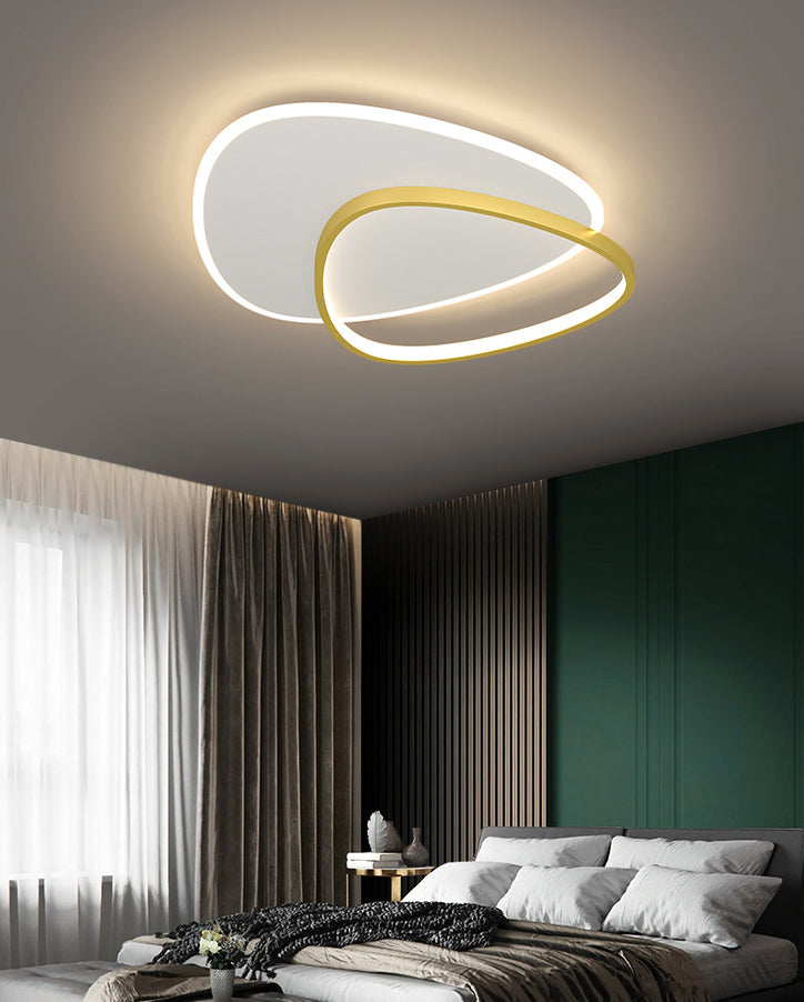 Minimalist Triangle Ceiling Light Fixture Acrylic LED Bedroom Flush Mount Ceiling Fixture