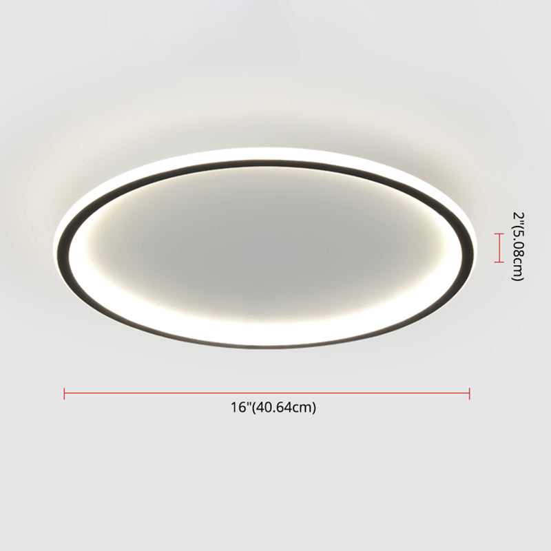 Round Flush Light Acryl Modern Flush Mount Deckenleuchte für Wohnzimmer