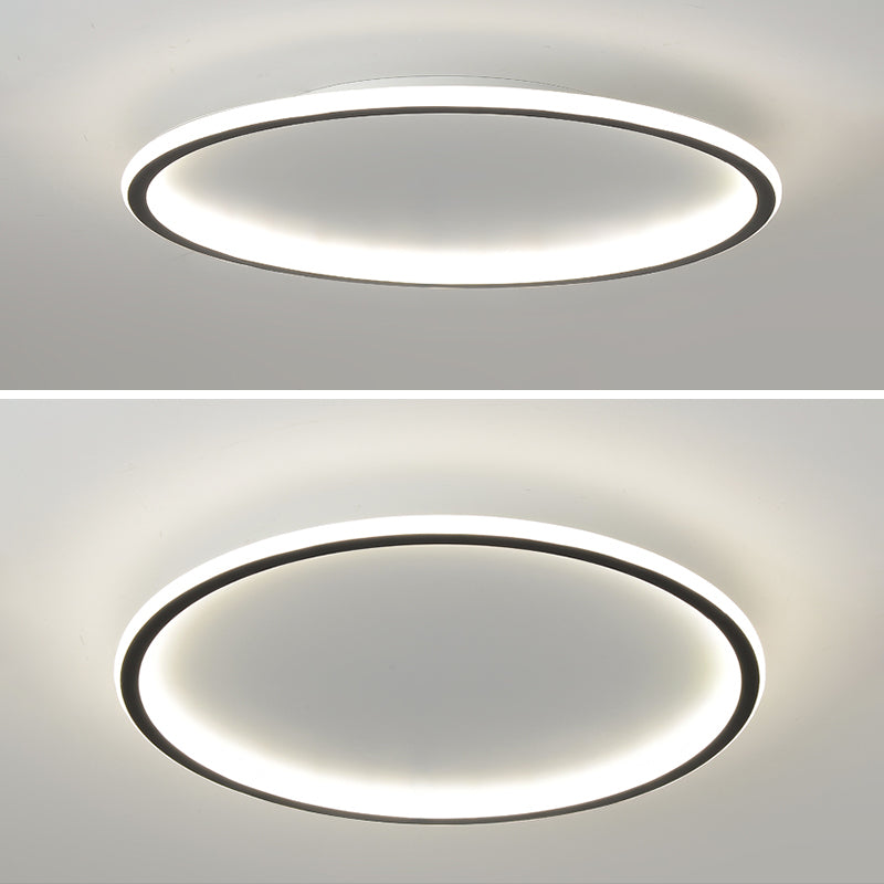 Plafonnier rond en acrylique moderne, luminaire de plafond pour salon
