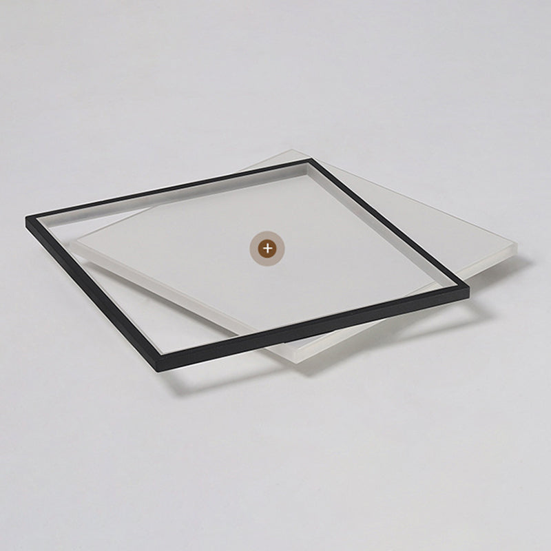 Ultra-thin Flush Mount Lighting Simplicity Metal Black-White LED Ceiling Lamp for Living Room