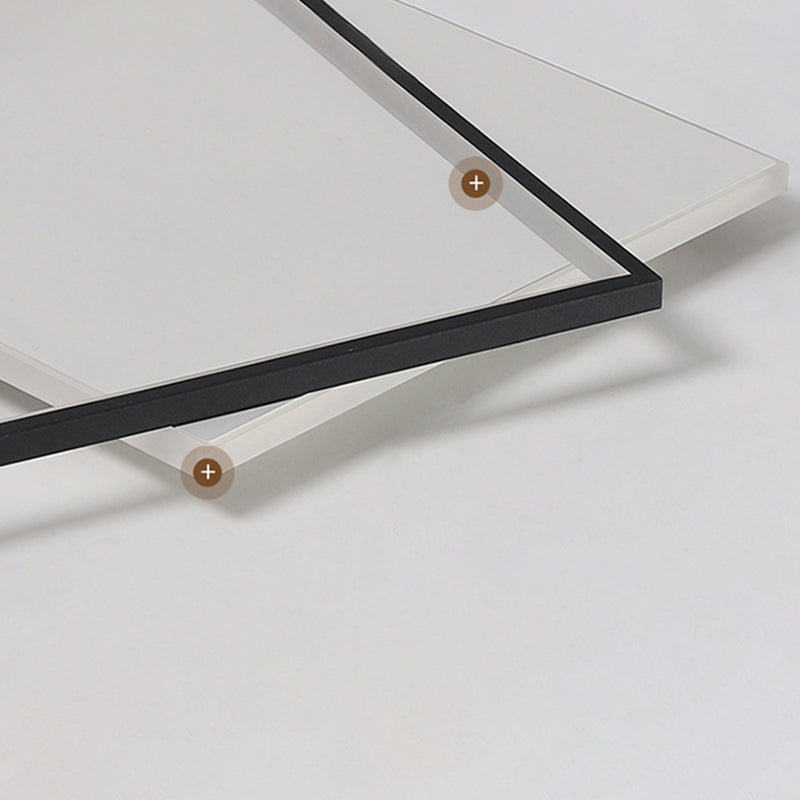 Ultra-thin Flush Mount Lighting Simplicity Metal Black-White LED Ceiling Lamp for Living Room