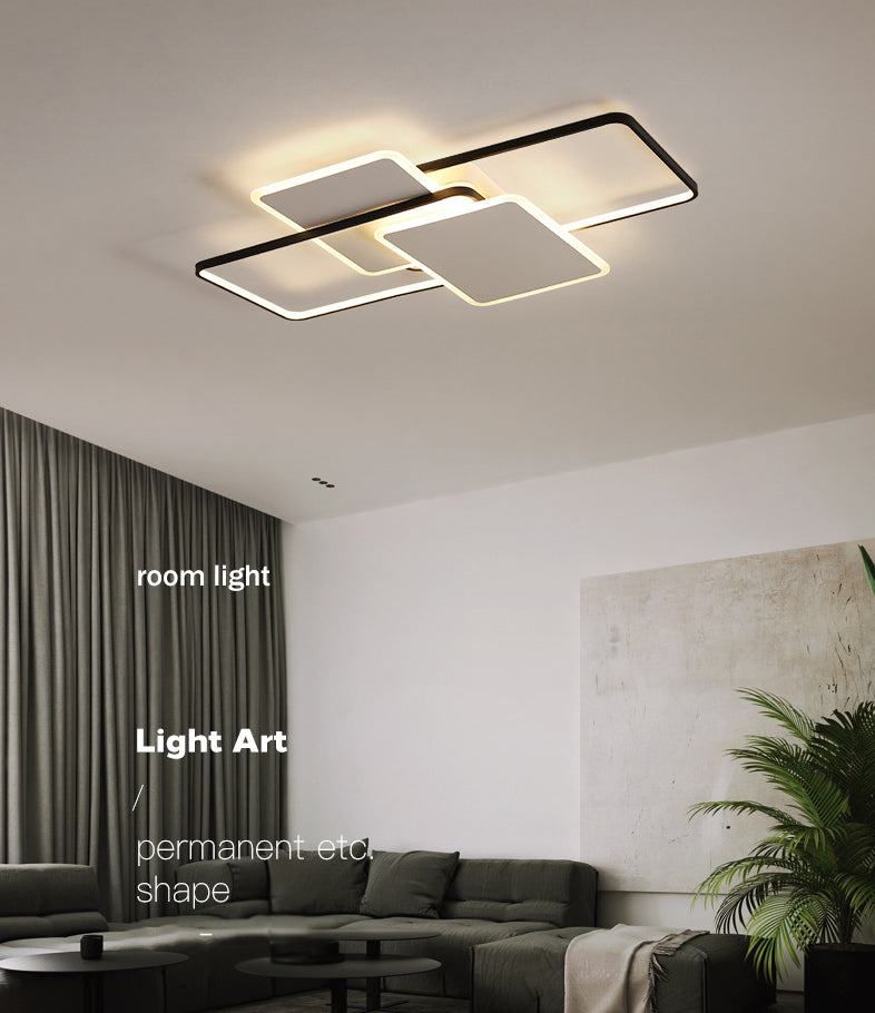 Traverse Plafonnier Plafonnier Minimaliste En Métal Salon LED Plafonnier Éclairage