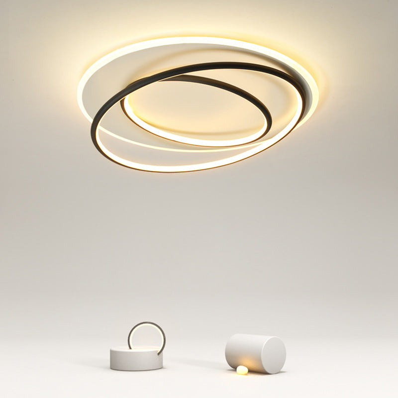 Style simple anneau encastré lampe métallique chambre plafond encastré lumière LED