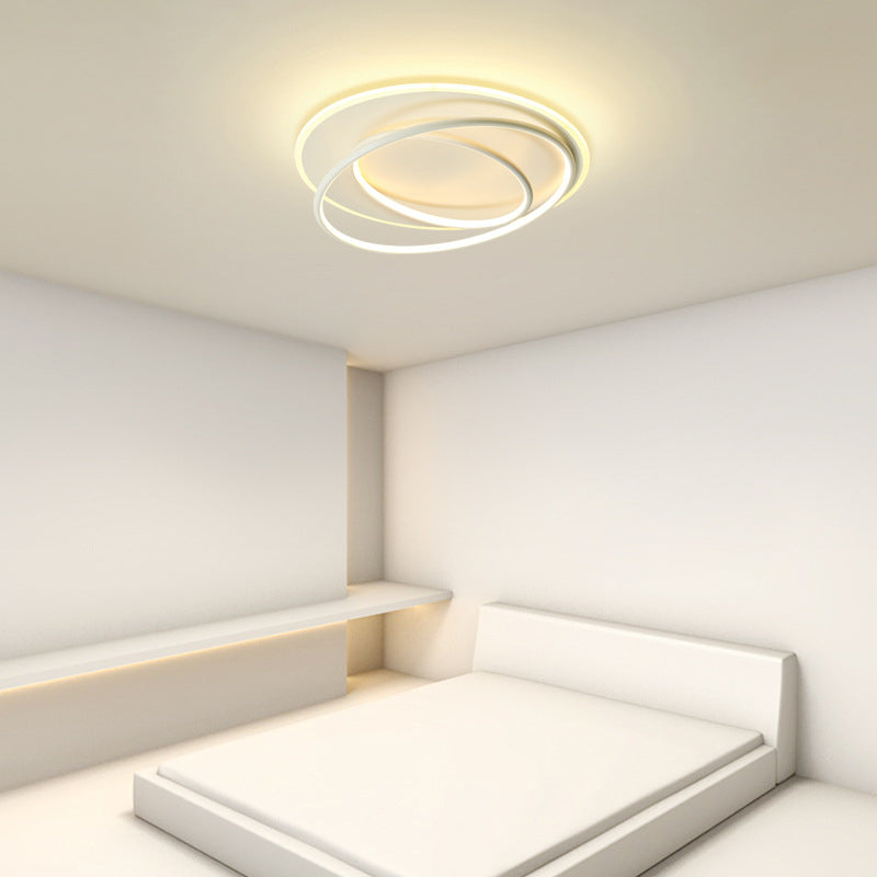 Style simple anneau encastré lampe métallique chambre plafond encastré lumière LED
