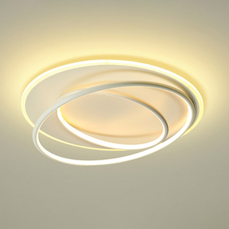 Style simple anneau encastré lampe métallique chambre plafond encastré lumière LED