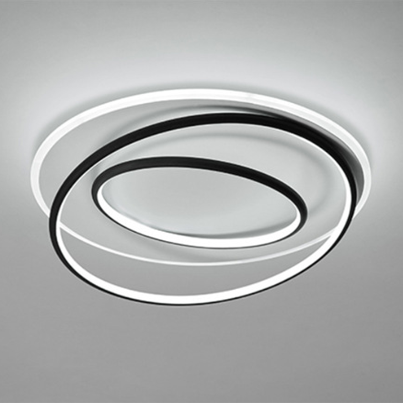 Style simple anneau encastré lampe métallique chambre plafond encastré lumière LED