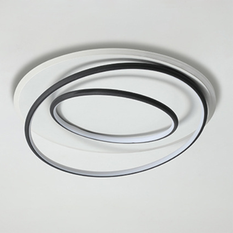 Style simple anneau encastré lampe métallique chambre plafond encastré lumière LED