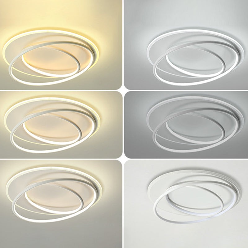 Style simple anneau encastré lampe métallique chambre plafond encastré lumière LED