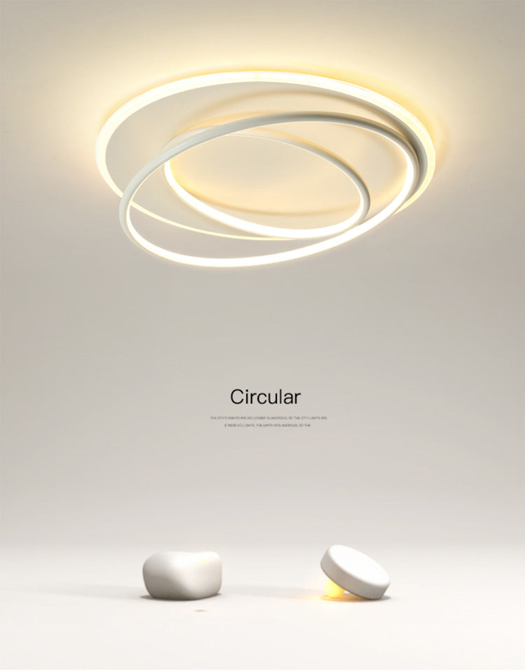 Style simple anneau encastré lampe métallique chambre plafond encastré lumière LED