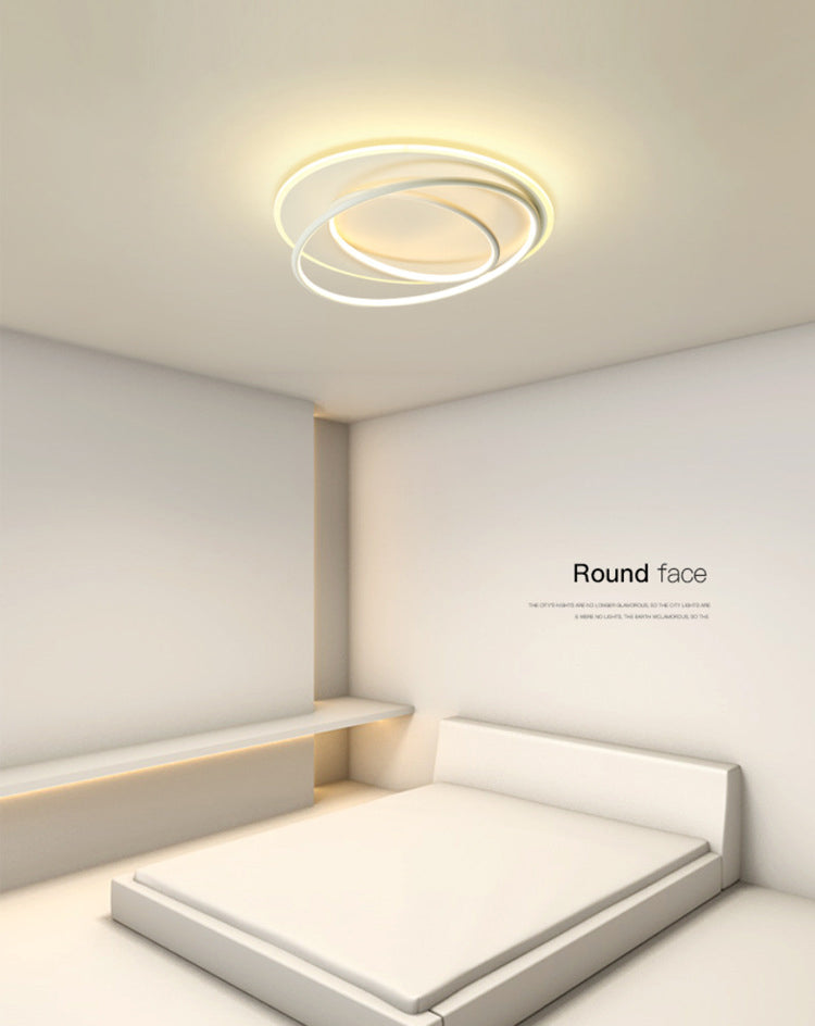 Style simple anneau encastré lampe métallique chambre plafond encastré lumière LED