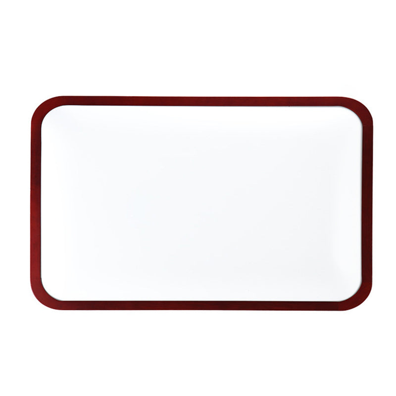 Rechteckige Deckenleuchte aus Holz mit abgerundeten Ecken, moderne LED-Einbauleuchte für Schlafzimmer