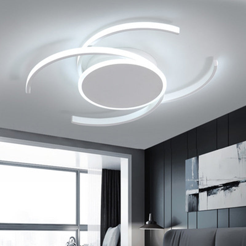 Kreisförmige Semi-Flush-Mount-Licht-Halterung Acryl Moderne Bündig-Halterung Deckenleuchte