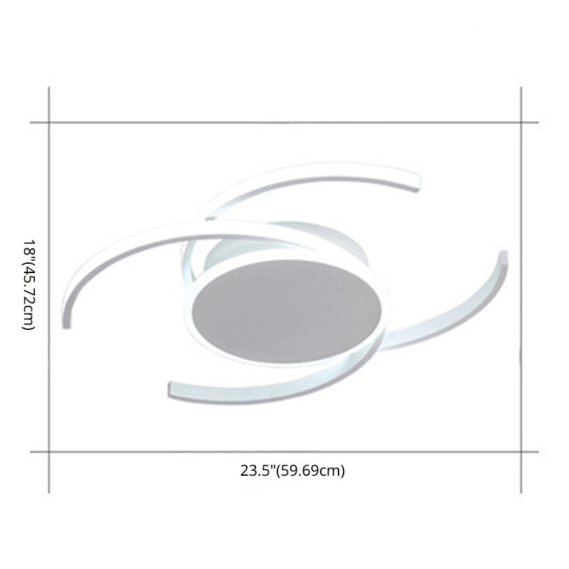 Kreisförmige Semi-Flush-Mount-Licht-Halterung Acryl Moderne Bündig-Halterung Deckenleuchte