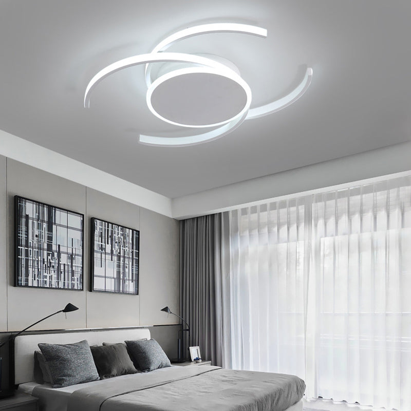 Kreisförmige Semi-Flush-Mount-Licht-Halterung Acryl Moderne Bündig-Halterung Deckenleuchte