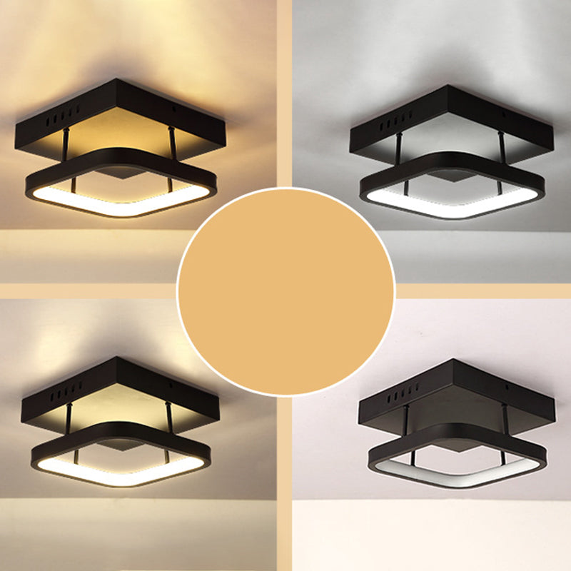 Plafonniers encastrés à deux niveaux, luminaires modernes en aluminium pour allée