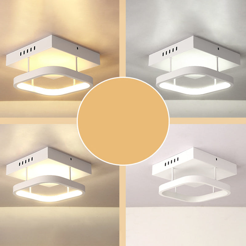 Plafonniers encastrés à deux niveaux, luminaires modernes en aluminium pour allée