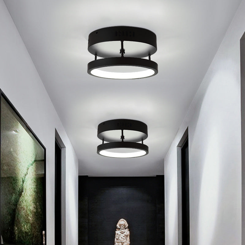 Plafonniers encastrés à deux niveaux, luminaires modernes en aluminium pour allée