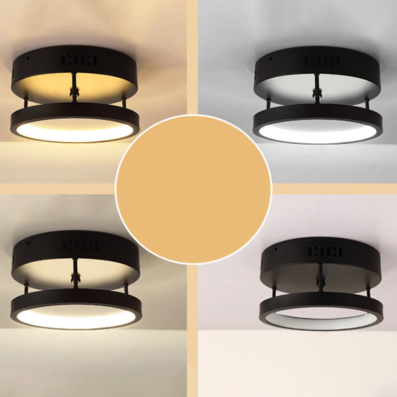 Plafonniers encastrés à deux niveaux, luminaires modernes en aluminium pour allée