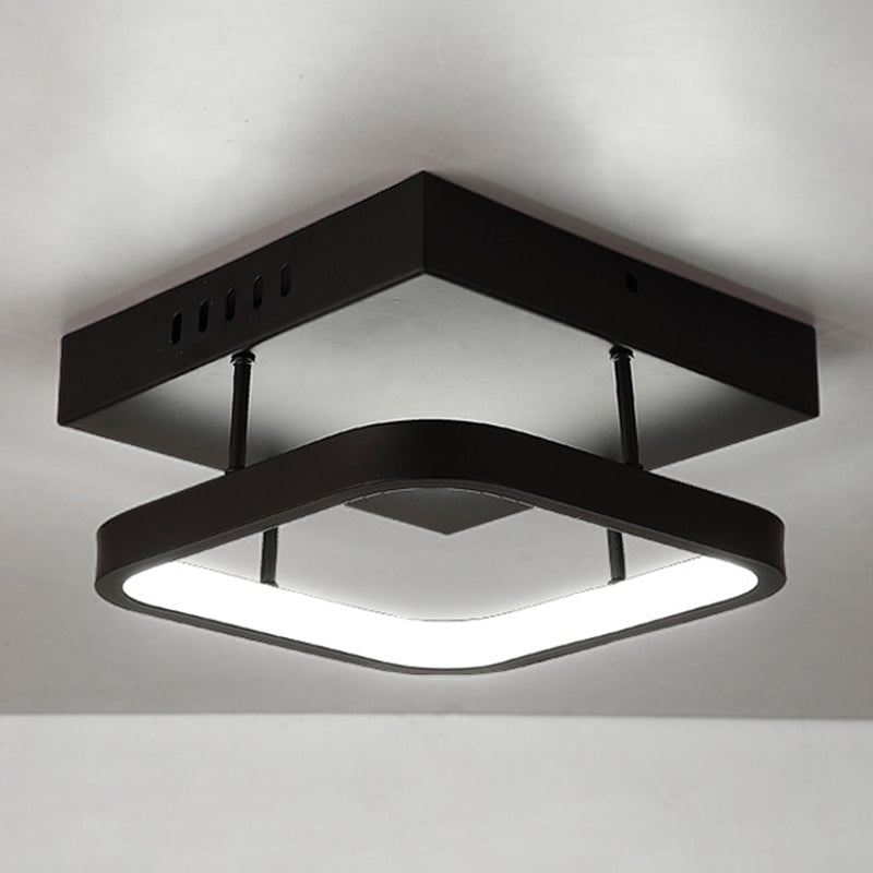 Plafonniers encastrés à deux niveaux, luminaires modernes en aluminium pour allée