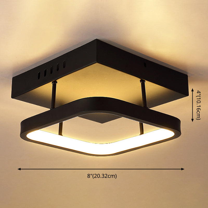 Plafonniers encastrés à deux niveaux, luminaires modernes en aluminium pour allée