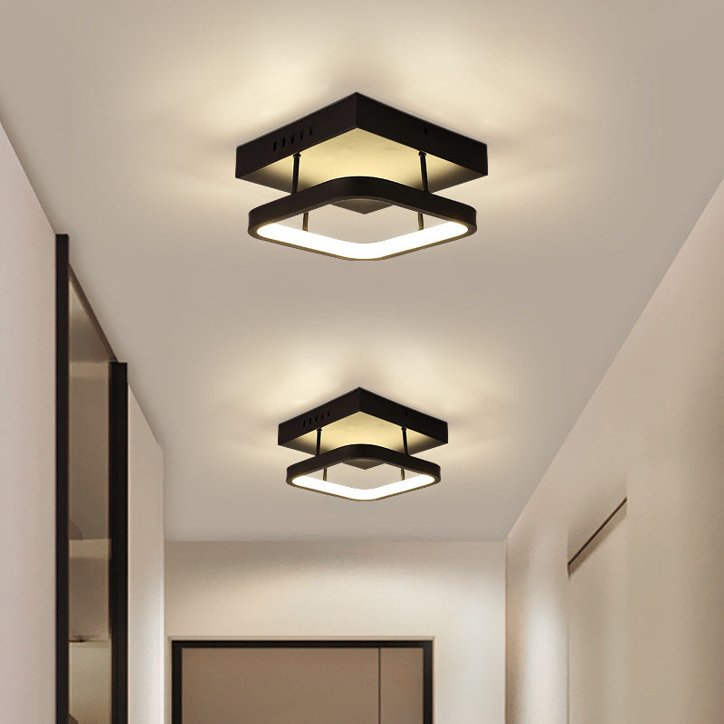 Plafonniers encastrés à deux niveaux, luminaires modernes en aluminium pour allée