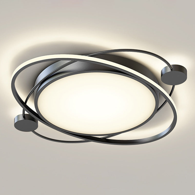 Wrap-around Line Design Rund LED Deckenleuchte 19.5 " Weiche Nordische Style Flush Mount Lamp für Schlafzimmer