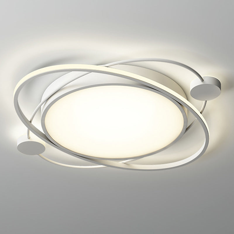 Wrap-around Line Design Rund LED Deckenleuchte 19.5 " Weiche Nordische Style Flush Mount Lamp für Schlafzimmer