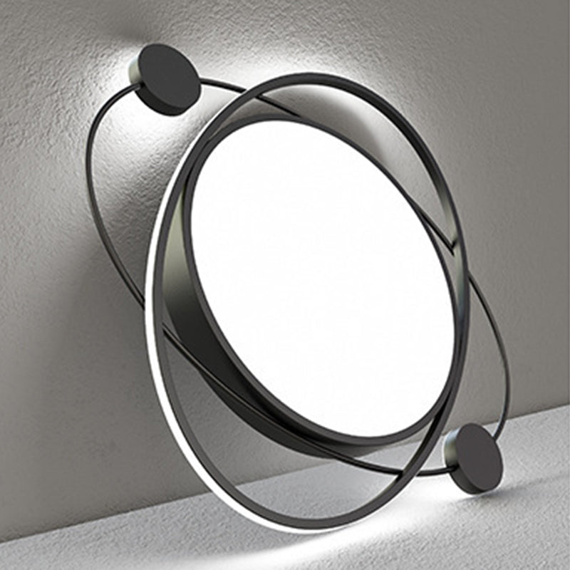 Wrap-around Line Design Rund LED Deckenleuchte 19.5 " Weiche Nordische Style Flush Mount Lamp für Schlafzimmer