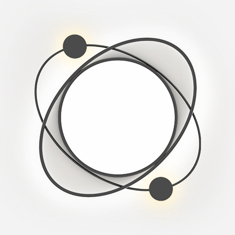 Wrap-around Line Design Rund LED Deckenleuchte 19.5 " Weiche Nordische Style Flush Mount Lamp für Schlafzimmer