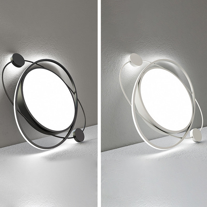 Wrap-around Line Design Rund LED Deckenleuchte 19.5 " Weiche Nordische Style Flush Mount Lamp für Schlafzimmer