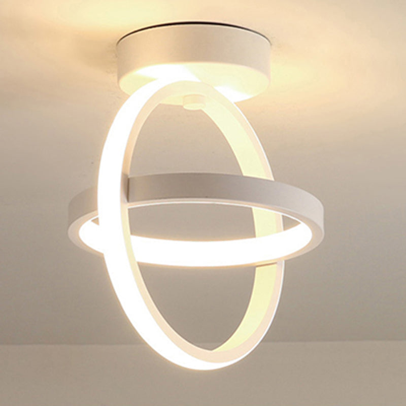 Geometric Lines Simplicity LED Ceiling Light Nordic Style Mini Bedroom Aisle Flush Mount Lighting Fixture