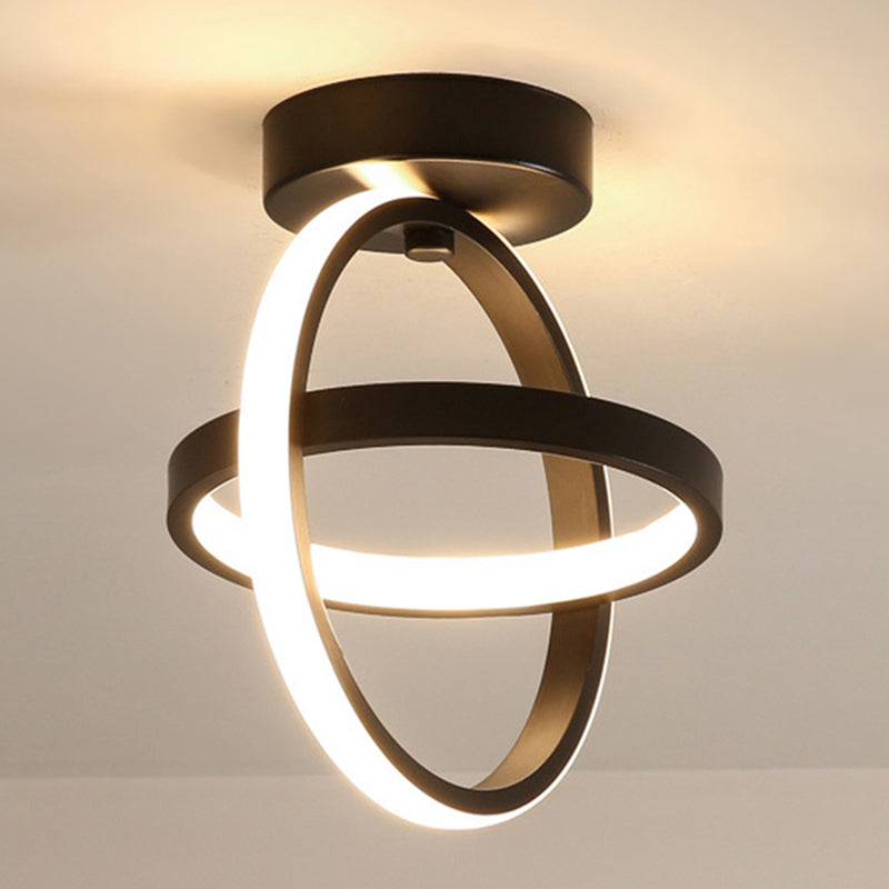 Geometrische lijnen Eenvoud LED-plafondlamp Scandinavische stijl Mini-slaapkamer Gangpad Inbouwverlichtingsarmatuur