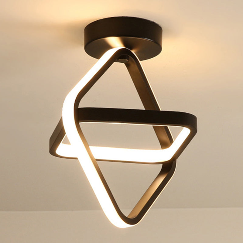 Geometric Lines Simplicity LED Ceiling Light Nordic Style Mini Bedroom Aisle Flush Mount Lighting Fixture