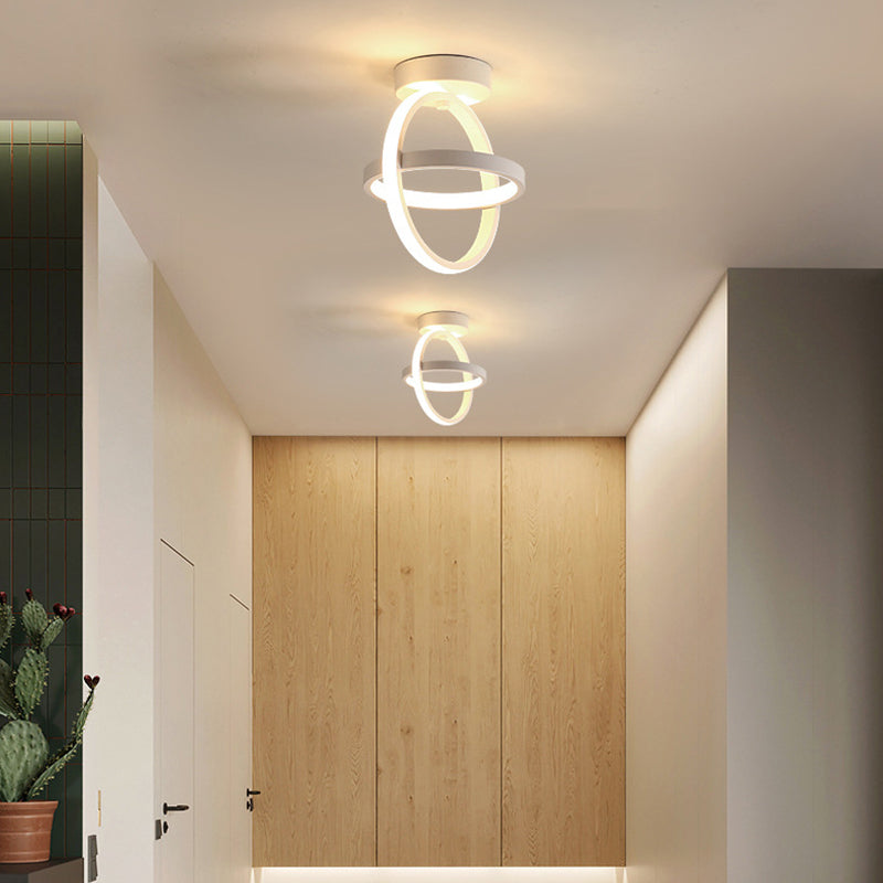 Geometric Lines Simplicity LED Ceiling Light Nordic Style Mini Bedroom Aisle Flush Mount Lighting Fixture