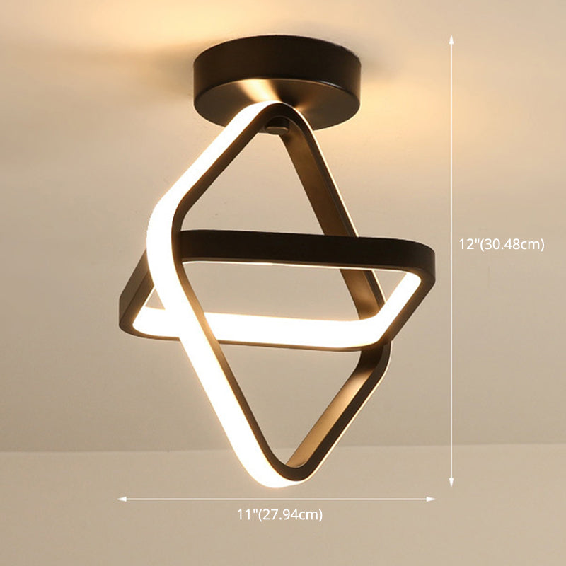 Geometric Lines Simplicity LED Ceiling Light Nordic Style Mini Bedroom Aisle Flush Mount Lighting Fixture