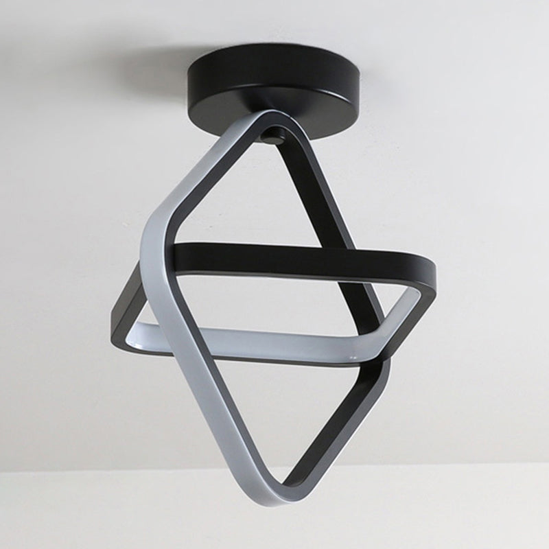 Geometric Lines Simplicity LED Ceiling Light Nordic Style Mini Bedroom Aisle Flush Mount Lighting Fixture