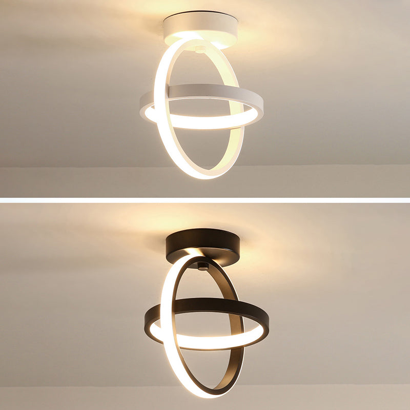 Geometric Lines Simplicity LED Ceiling Light Nordic Style Mini Bedroom Aisle Flush Mount Lighting Fixture