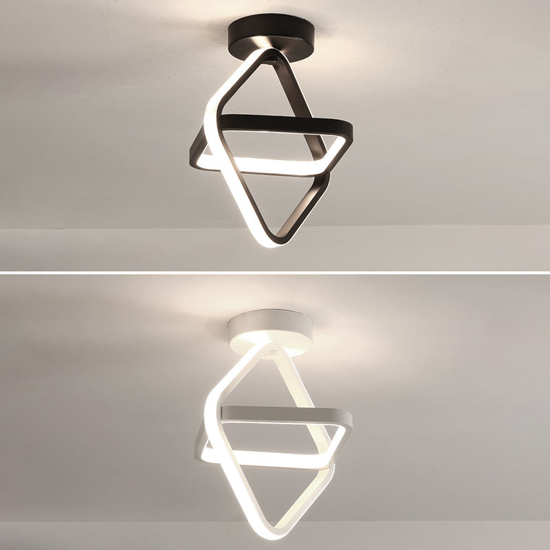 Geometric Lines Simplicity LED Ceiling Light Nordic Style Mini Bedroom Aisle Flush Mount Lighting Fixture