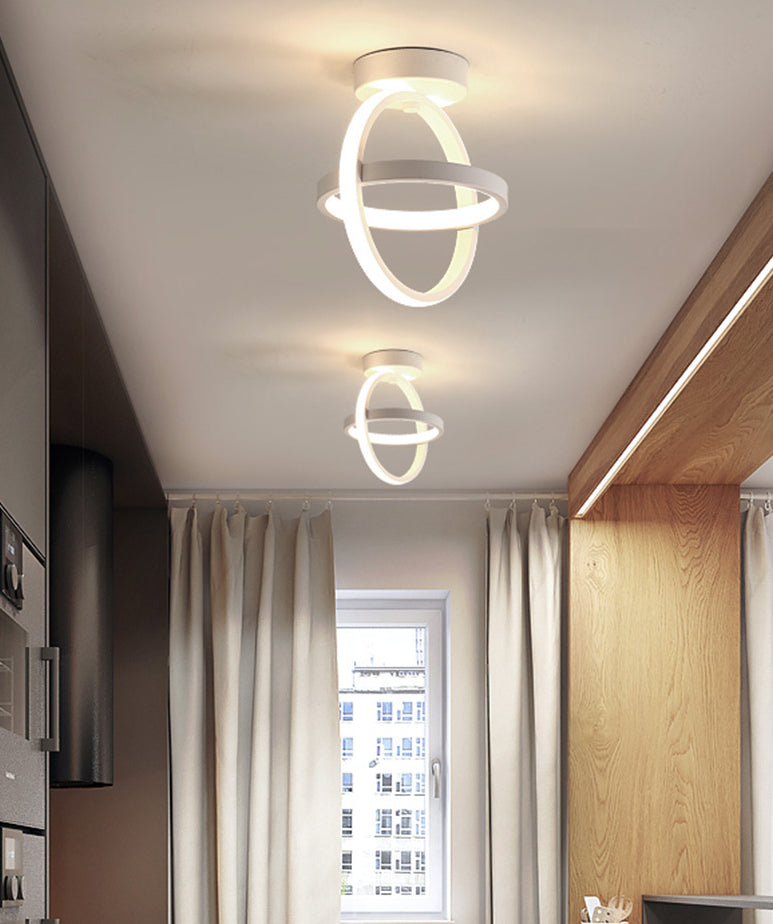 Geometric Lines Simplicity LED Ceiling Light Nordic Style Mini Bedroom Aisle Flush Mount Lighting Fixture