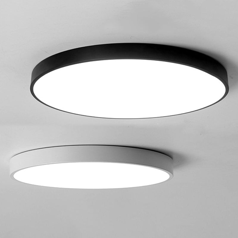 Round Simplicity LED Lighting Fixture 2" Ultra-thin LED Ceiling Lamp for Bedroom
