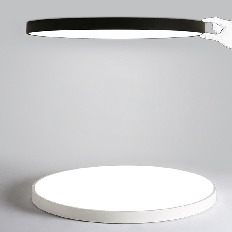 Round Simplicity LED Lighting Fixture 2" Ultra-thin LED Ceiling Lamp for Bedroom