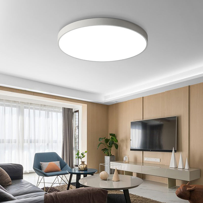 Round Simplicity LED Lighting Fixture 2" Ultra-thin LED Ceiling Lamp for Bedroom