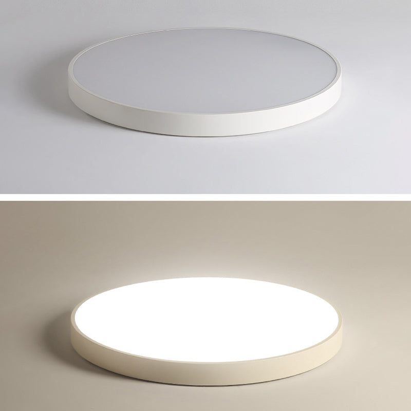 Round Simplicity LED Lighting Fixture 2" Ultra-thin LED Ceiling Lamp for Bedroom
