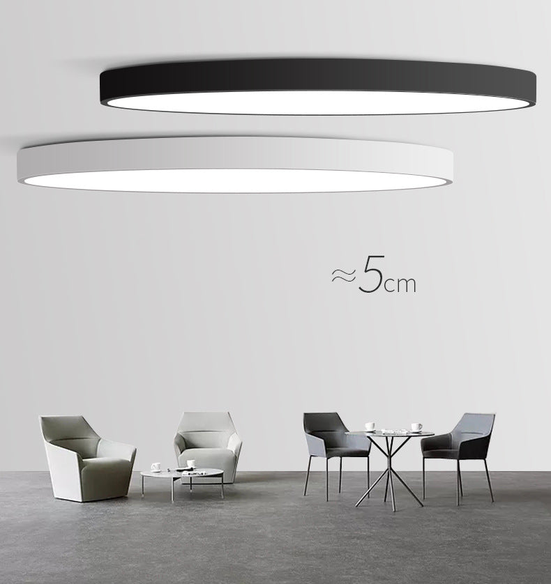Round Simplicity LED Lighting Fixture 2" Ultra-thin LED Ceiling Lamp for Bedroom