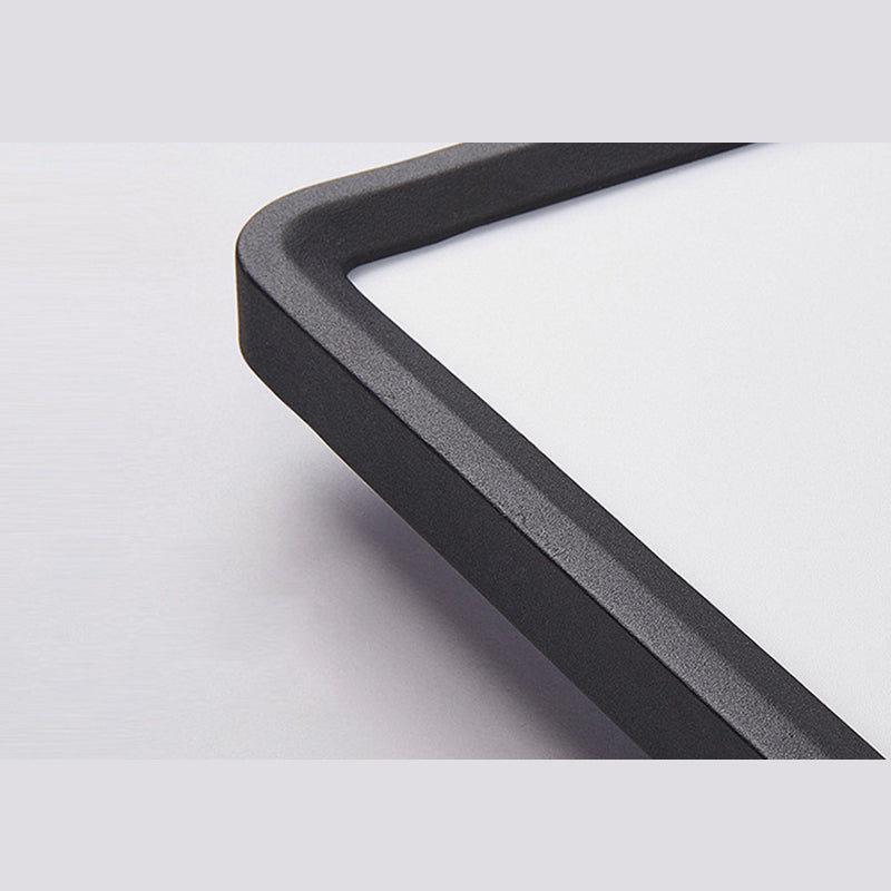 Acrylique simple rectangulaire LED plafonnier style nordique salon encastré noir luminaire