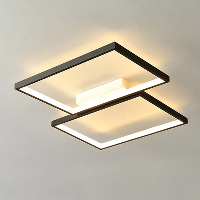 Rechthoek Flush Mount Plafond Licht Hedendaagse Acryl Plafond Mount Light Armatuur voor Woonkamer