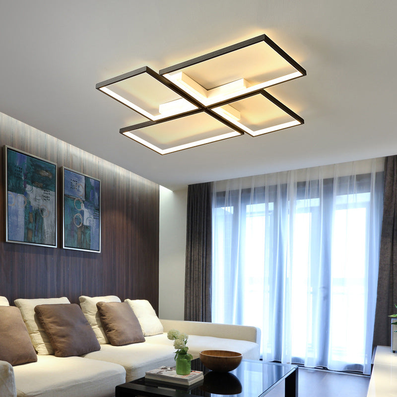 Rechthoek Flush Mount Plafond Licht Hedendaagse Acryl Plafond Mount Light Armatuur voor Woonkamer